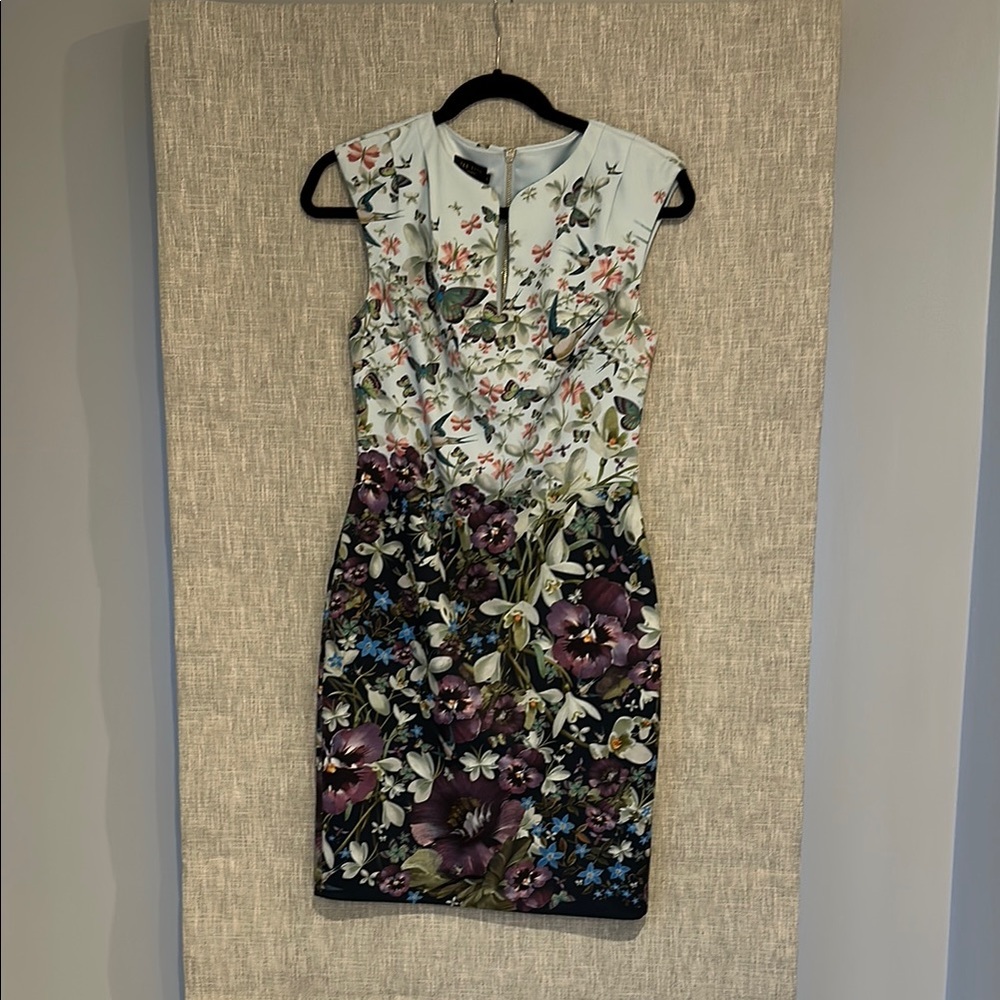 Floral Sleeveless Dress - Multicolor